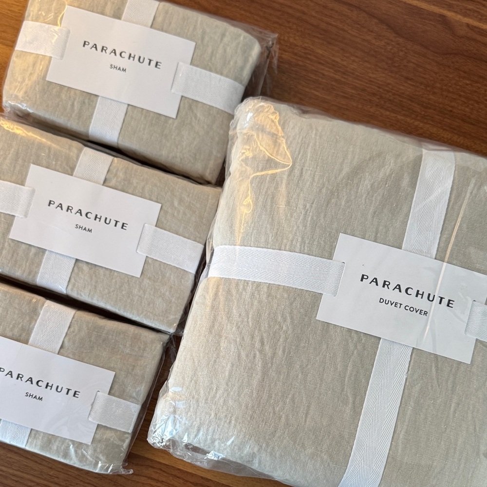 Parachute Tan Duvet Cover and Shams Set